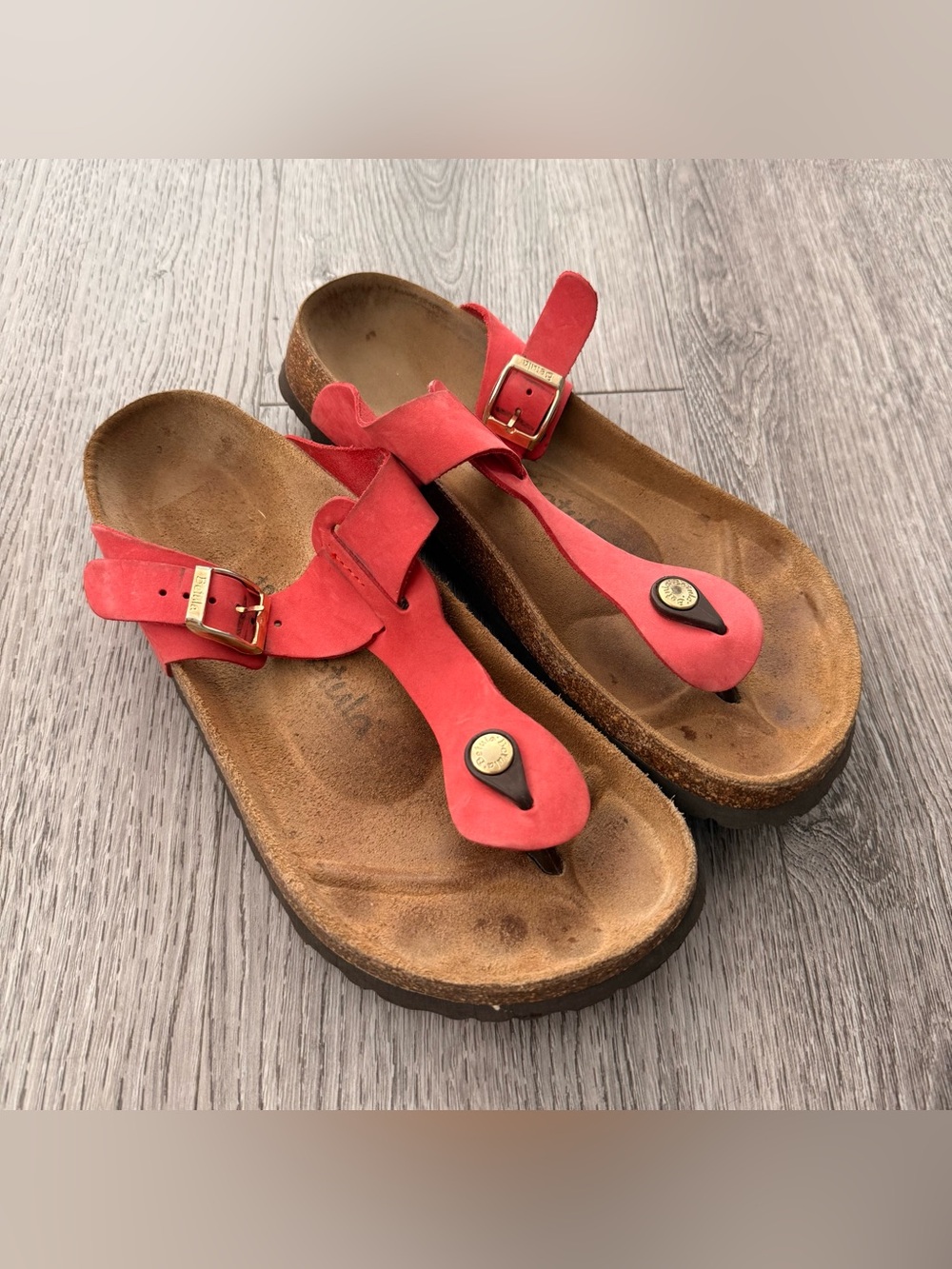 Betula By Birkenstock Gizeh Pink Sandals Thong Shoes Size 10
